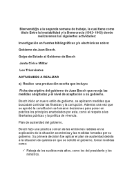 :) principales medidas de juan bosch. Tarea 2 Gobierno Politica