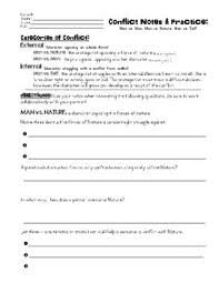 A character agonizes over whether or not to cheat on a test. Introduction To Conflict Worksheet Types Of Conflict Paragraph Writing Topics Reading Comprehension Graphic Organizers