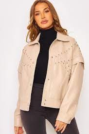 Maybe you would like to learn more about one of these? Veste Simili Cuir Beige A Clous Brentiny Paris