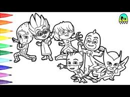 Coloring Pages Nickelodeon Pj Mask And Villans I Fun Coloring Videos For Kids Youtube