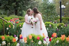 Spring garden wedding inspiration set at middleton hall with pretty pastel styling, rose gold touches and bespoke printed fabric menus. Maryland Spring Garden Wedding Equally Wed Lgbtq Weddings