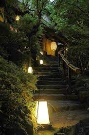 Nightfall Japanese Garden Beautiful Places Japanese Architecture