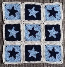 Polster Blaue Sterne In 2020 Stern Hakeln Sterne Quadrate Hakeln
