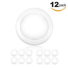 Parmida 12 Pack 5 6 Dimmable Led Disk Light Flush Mount Ceiling Fixture 15w 120w Replacement 5000k Day Light E Dimmable Led Disk Light Junction Boxes