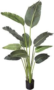Bird Of Paradise Palm Plant Amazon Com One 5 Foot Artificial Silk Bird Of Paradise Palm Tree Potted Plant Home Kitchen In 2020 Faux Plants Birds Of Paradise Plant Plants