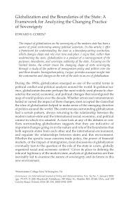 Pdf Globalization And The Boundaries Of The State A Framework For Analyzing The Changing Practice Of Sovereignty