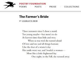 The Farmer S Bride Text Poetry Foundation Bride Poems