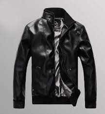 Mens Black Faux Leather Biker Jacket Jackets Men Fashion Leather Jacket Men Leather Jacket Style