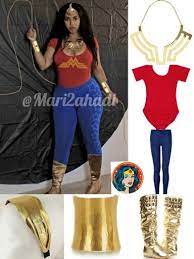 Diy Last Minute Costume Wonder Woman Polyvore Idea Super Hero Outfits Superhero Costumes Female Last Minute Costumes