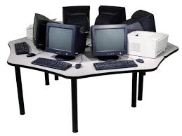 1400 1400 Curvilinear Multi User Work Station Computer Table Training Tables Office Furniture Decor