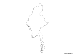 Asean flag with world map. Outline Map Of Myanmar Free Vector Maps