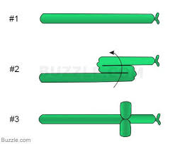 Step By Step Instructions To Make A Simple Balloon Sword Balloon Sword Balloon Animals Easy Balloon Animals