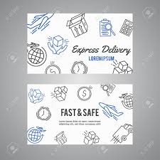 Create your own business cards without design skills ⏩ crello business card maker completely free choose professional business card templates. Express Delivery Line Icon Business Card Courier And Shipping Elements Logistic Service Banner Vector Royalty Free Cliparts Vectors And Stock Illustration Image 100261734