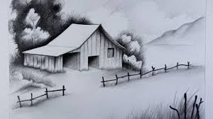 Reflection, is a pencil sketch by yours truly on an 8x10 canvas in 2020. How To Draw Landscape For Beginners Pencil Sketch Scenery Drawing Youtube