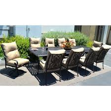 Poulson 11 Piece Dining Set In 2020 Aluminum Patio Furniture Cast Aluminum Patio Furniture Patio Dining Set