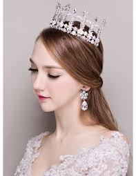 Scegli i gioielli da sposa giusti per il tuo wedding look! Accessori Vintage Per Capelli Da Sposa Brinote Corona Da Sposa E Diademi Con Orecchini A Forma Di Regina In Oro Con Strass Oro Gioielli Da Sposa Per Donne E Ragazze Tiare Gioielli