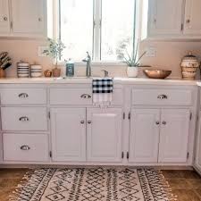 Remove laminate cabinet doors from their frames and remove all hardware, including hinges. Diy Painted Laminate Kitchen Cabinet Peony Street