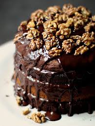 Banana and walnut cake recipe. Chocolate Banana Birthday Cake With Maple Glazed Walnuts My New Roots Chocolate Banana Cupcake Cakes Glazed Walnuts