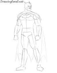 How To Draw Batman For Beginners Batman Drawing Drawing Superheroes Drawing Cartoon Characters