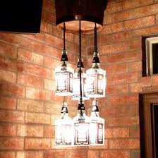 Jack Daniels Chandelier Bottles Up Lighting Garage Bottle Lights Bottle Chandelier Bottle Lamp