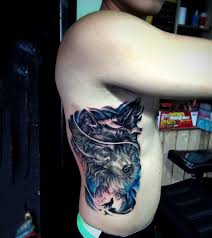 Greatbigcanvas.com has been visited by 100k+ users in the past month Big Colored Fantasy Wolf Tattoo On Side Tattooimages Biz