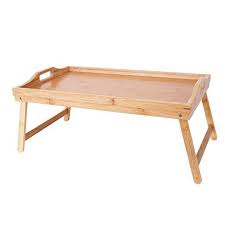 hblife bamboo bed tray laptop table with handles foldable legs adjustable breakfast serving hospital tray large size 21 6 l x 11 8 bamboo bedding bed tray tray