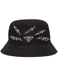 Prada Embellished Bucket Hat Farfetch In 2021 Outfits With Hats Fancy Hats Prada