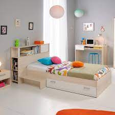 Voir les finitions disponibles en photo. Lit Rangement Avec Tete De Lit Pierre 90 X 190 Cm
