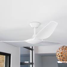 Presenting a beautiful design on the outside with a ceiling fan on the inside. 56 Delta Dc Ceiling Fan In Matte White Threesixty Fans