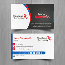 Maintain shape, color and proportions Personable Feminine Plumbing Business Card Design For Plumbing Services A By Expert Designer Design 18846842
