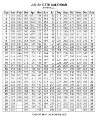 julian code non leap year printable calendar template