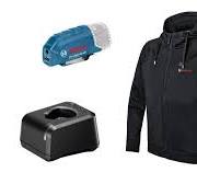 Bosch Professional veste sweat chauffante GHH 12+18V XA (avec adaptateur de  charge USB GAA 12V-21 + batterie GBA 12V 2.0Ah + chargeur GAL 12V-20) - ...