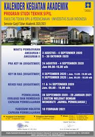 Kalender Kegiatan Akademik Fakultas Teknik Sipil Dan Perencanaan Uii Semester Ganjil Tahun Akademik 2020 2021 Fakultas Teknik Sipil Dan Perencanaan Universitas Islam Indonesia