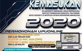 Cara memohon upu online dan tarikh permohonan upu online. Kategori Permohonan Upu 2021 2022 Lepasan Spm Setaraf Dan Stpm Setaraf Semakan Upu