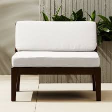 Shop Elba Outdoor Armless Chair The Natural Beauty Of Mahogany Sets An Architectural Foundation For Outdoor Chairs Lounge Chair Outdoor Modern Outdoor Chairs