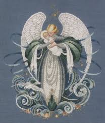 Pictures of rejoice thechrist is born cross stitch patterns and charts. Lavender Lace Angel Of The Sea Crossstitchworld