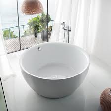 L150 x l150 x h58 cm. Baignoire Acrylique Blanc Fidji Baignoire Ilot Ronde Rue Du Bain