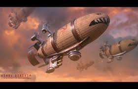 Artstation Daily Digital Art Kirov Airship Mohamed Saad Airship Kirov Cyberpunk City