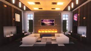 20 Living Room Ideas Designed In Minecraft Minecraft Room Minecraft Modern Minecraft Interior Design