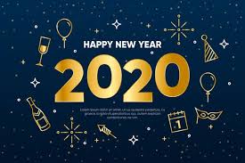Download New Year 2020 Background In Outline Style For Free In 2020 Newyear New Year 2020 Happy New Year 2020
