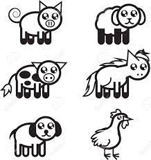 Check spelling or type a new query. Juego De Lineas En Blanco Y Negro De Animales De Granja Ilustraciones Vectoriales Clip Art Vectorizado Libre De Derechos Image 11785772