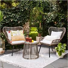 Latigo 3 Piece Rattan Patio Chat Set Patio Furniture Collection Patio Furniture Layout Patio Decor