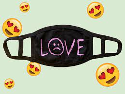 Lil Emo Peep Love Tattoo Face Mask Free Vinyl Sticker Etsy In 2020 Face Mask Fashion Face Mask Emo