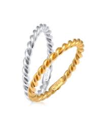 Jewelry that combines silver and gold allows anyone to wear either metal. Elli Ring Set Ringset 925 Sterling Silber Bi Color Tri Color Online Kaufen Otto