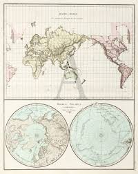 Mappe Monde Pour Indiquer La Charpente Des Deux Continents Regions Polaires Comparees D Apres Les Derniers Voyages Antique Print Map Room Vintage Wall Art Vintage World Maps Map