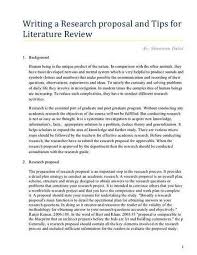 When you decide on a research topic, usually the first step you take in the direction of. Literature Review For Dissertation Proposal