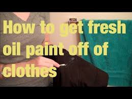 Work as quickly as possible to prevent the stain from drying and hardening. How To Clean Fresh Oil Paint Off Of Clothing Youtube