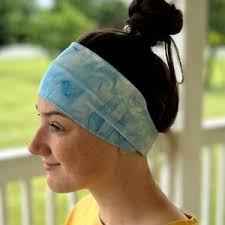 Tie Dye Headband Face Mask Boho Headband Boho Chic Handmade Face Mask  Stretchy Headband Yoga Headband Extra Wide Headband