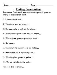 Ending Punctuation Worksheet