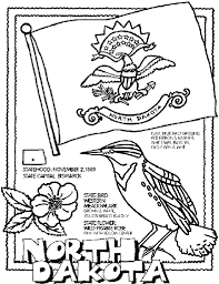 Wyoming's official flag was adopted in 1917. North Dakota On Crayola Com North Dakota State Symbols Coloring Pages
